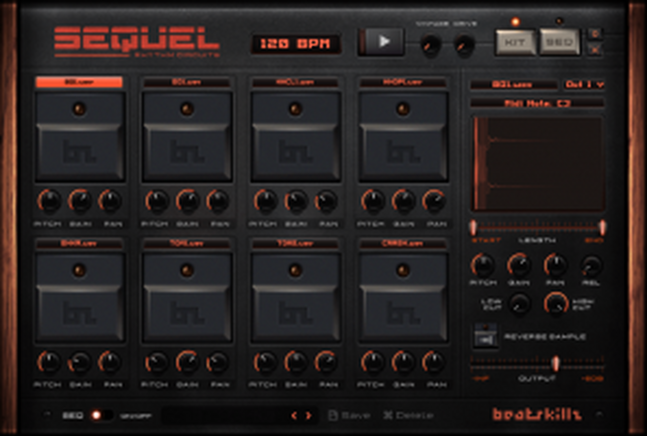 Sequel is a Sampling Drum Machine with a Vintage Vibe (Virtual Instrument Plugin)