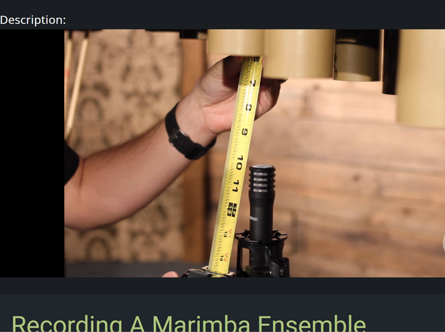 micing marimba